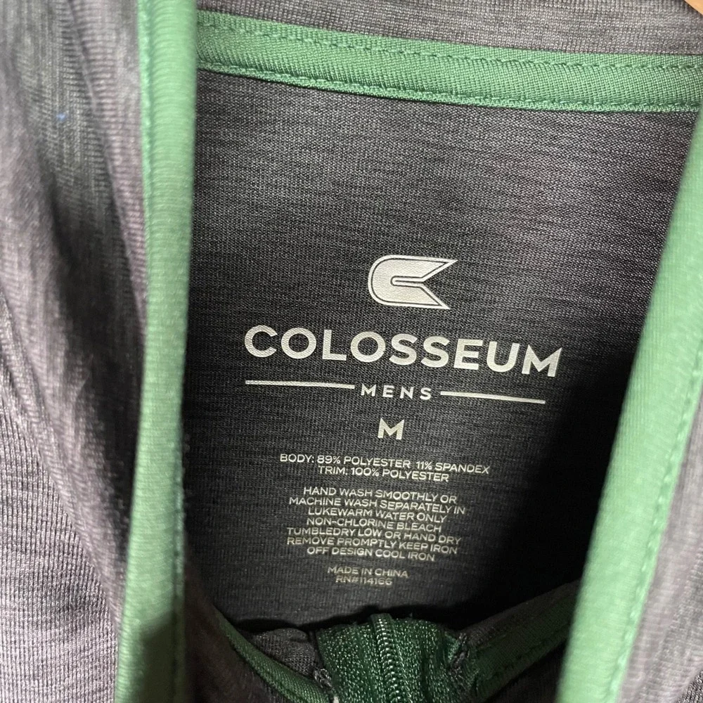 Colosseum Quarter Zip Pullover Mens‎ Medium Gray Excellent EMU Eastern Michigan